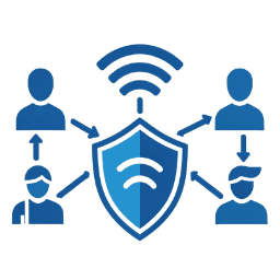 Public connectivity infrastructure cybersecurity icon