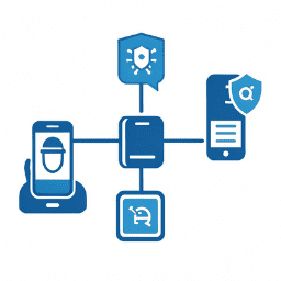 Secure field workforce connectivity icon representing protected mobile operational networks