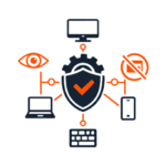 Application control icon showing endpoint software execution security and policy enforcement